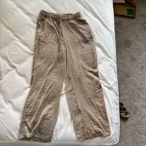 Loose fit satin pants